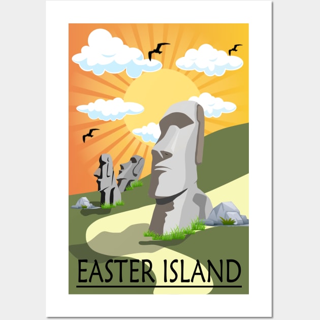 Easter Island Wall Art by Jenex